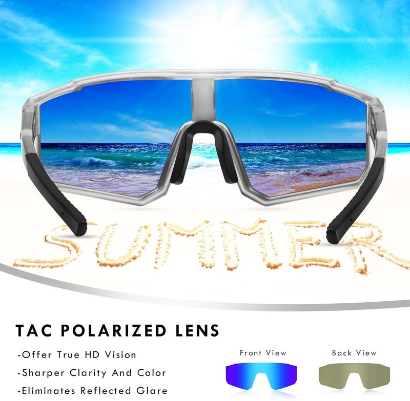 Derowern Youth Baseball Sunglasses, Kids Polarized Sports Sunglasses,UV400 Protection Glasses for Boys Girls Softball Cycling - Image 5